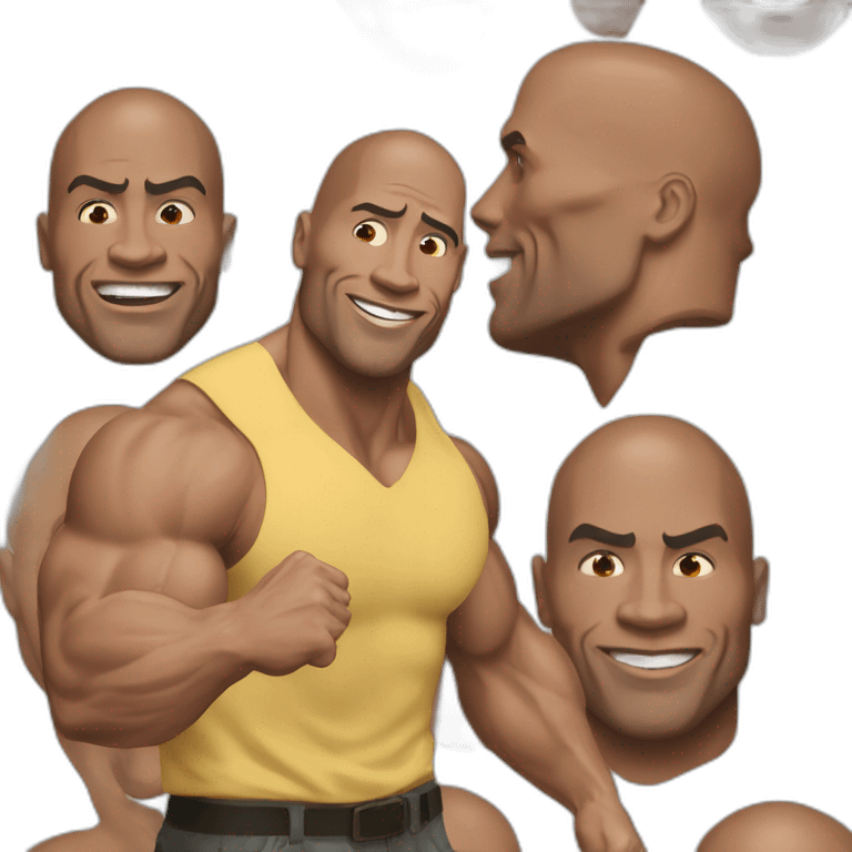 dwayne the rock johnson trolling emoji