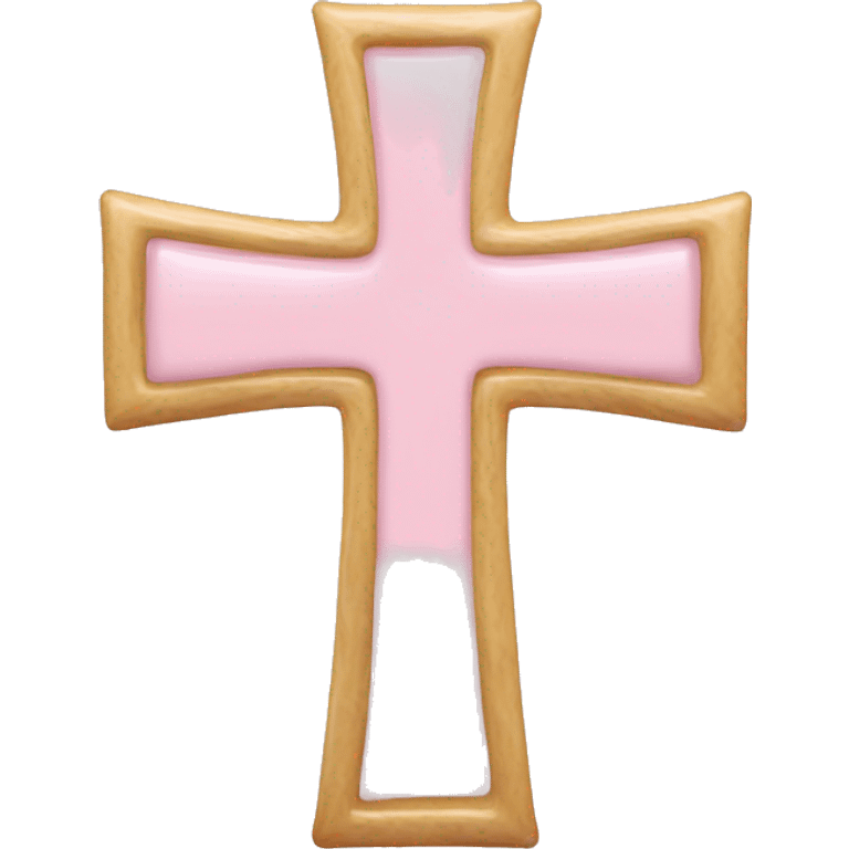 christian cross in baby pink emoji