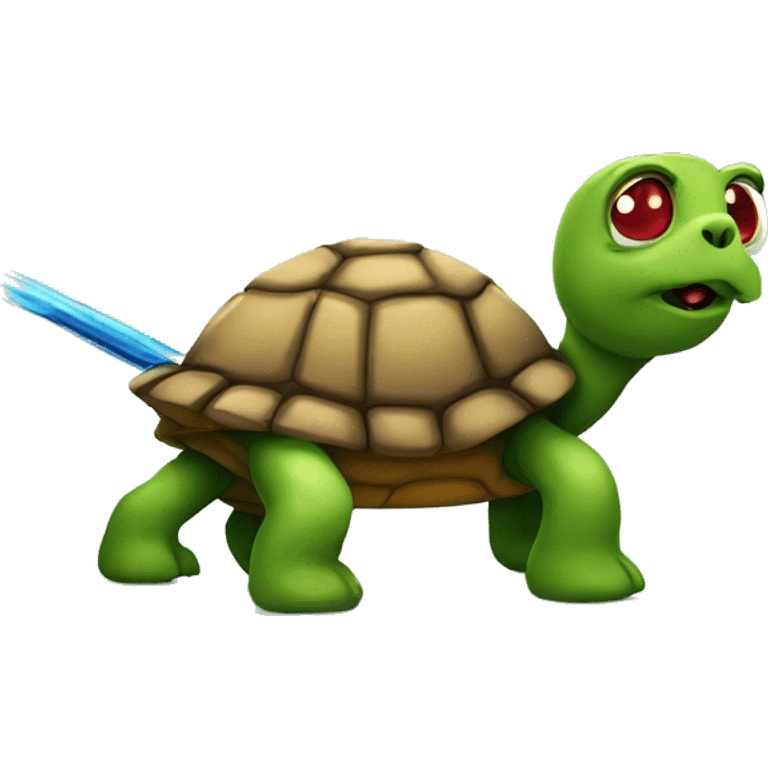 turtle with laser cannon emoji