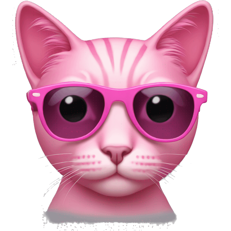 Pink cat with sunglasses emoji