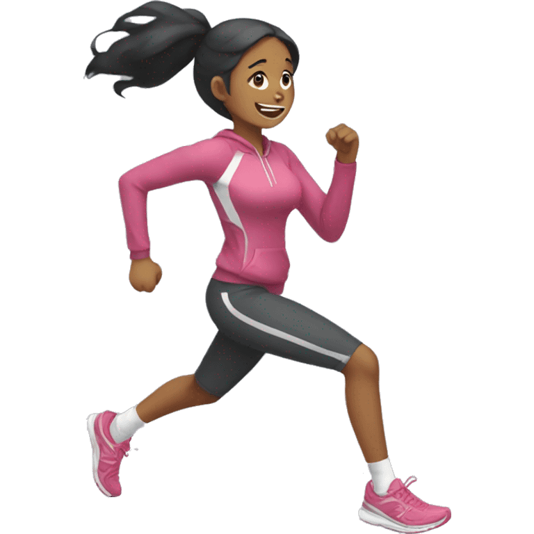  anime girl jogging  emoji