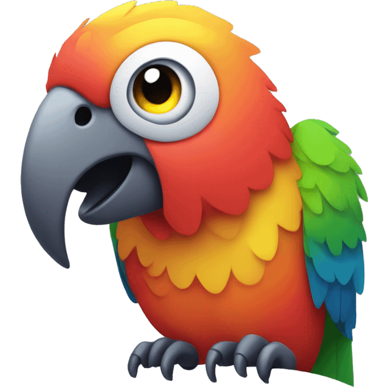 Colourful parrot emoji