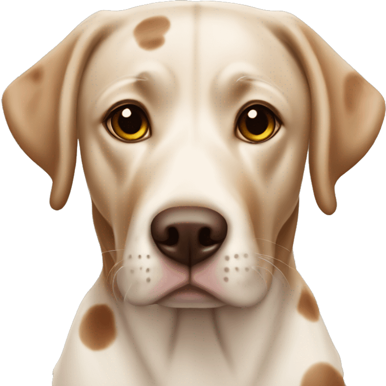 brown and white spotted lab emoji