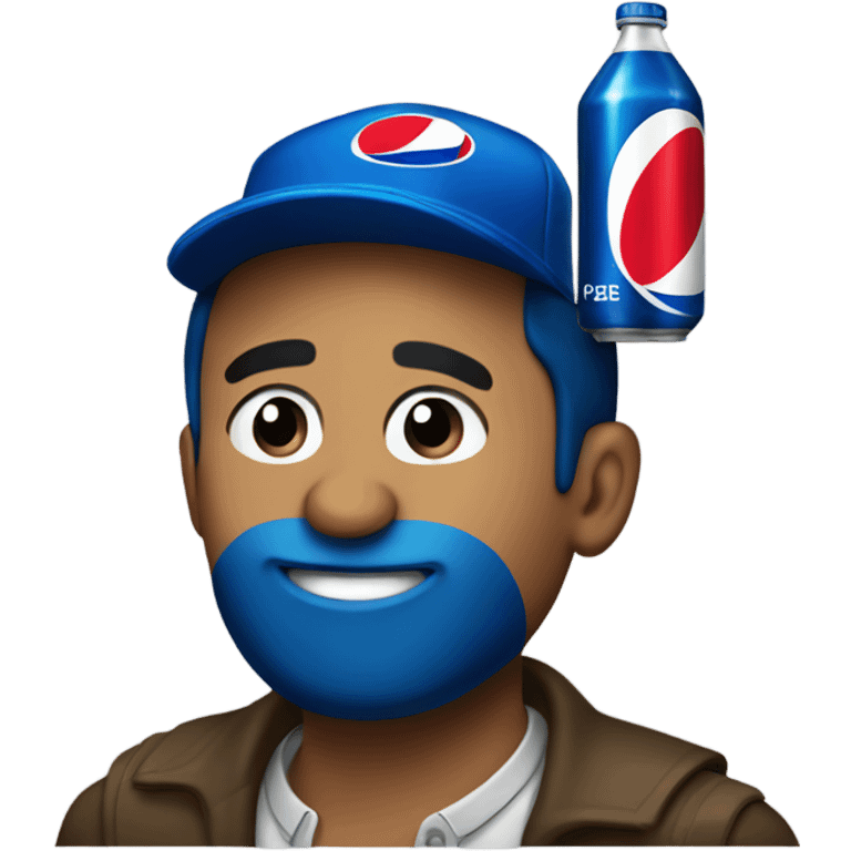 Peruvian drinking pepsi emoji