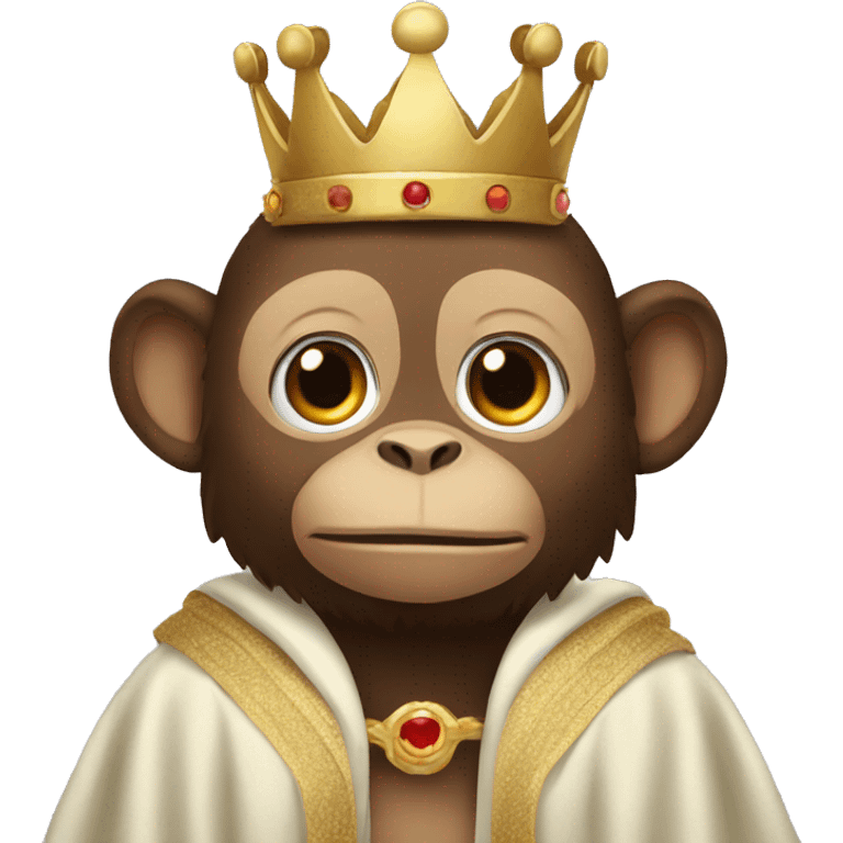 monkey wih crown and robe emoji