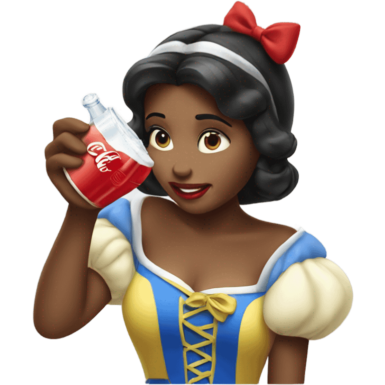 Snow White drinking Coca Cola  emoji