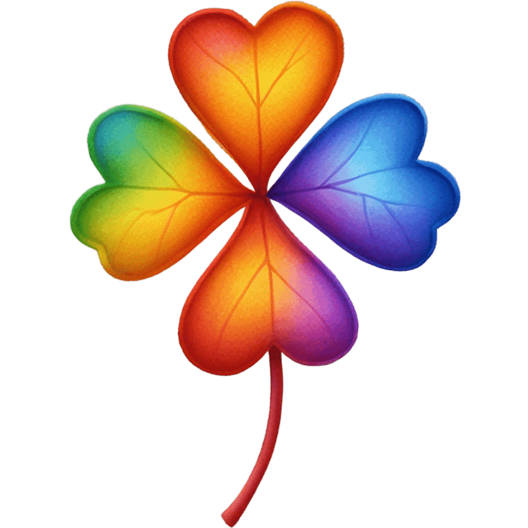 Rainbow clover emoji