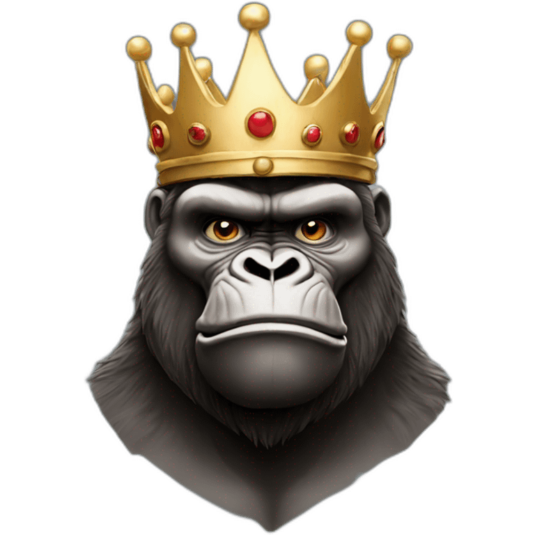 King Kong with crown emoji