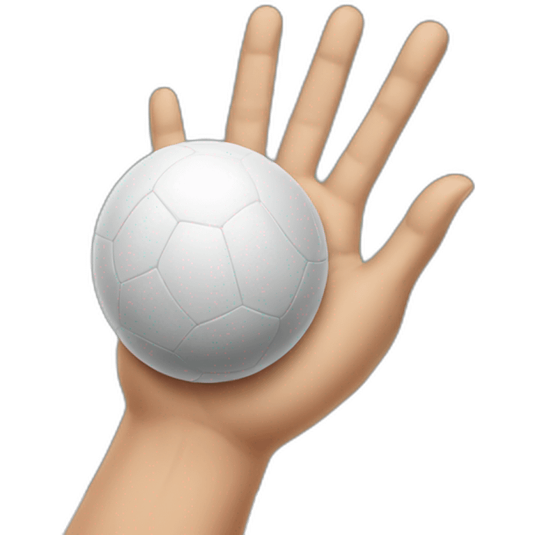 hand taking a ball emoji