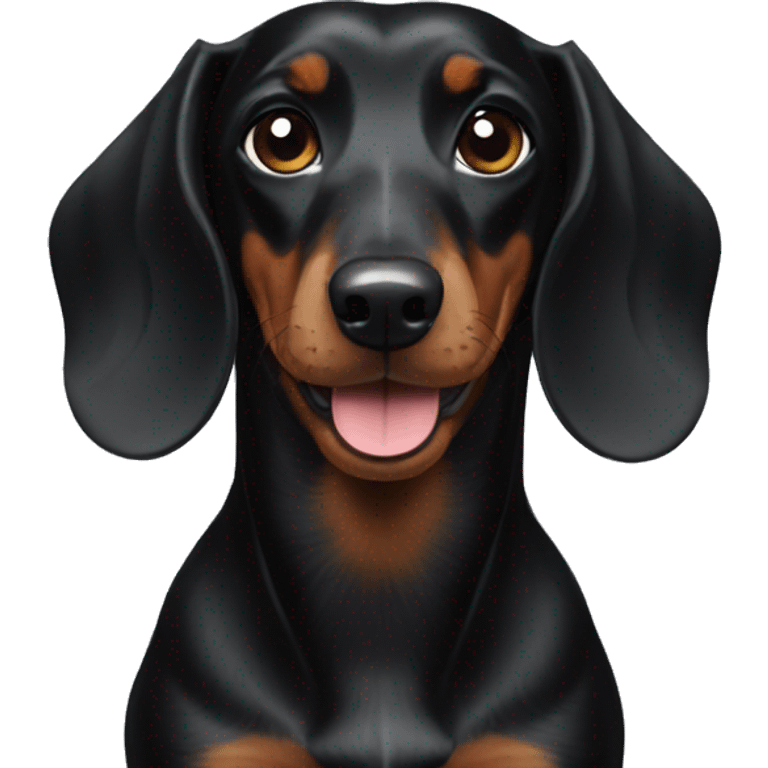 Black dachshund emoji