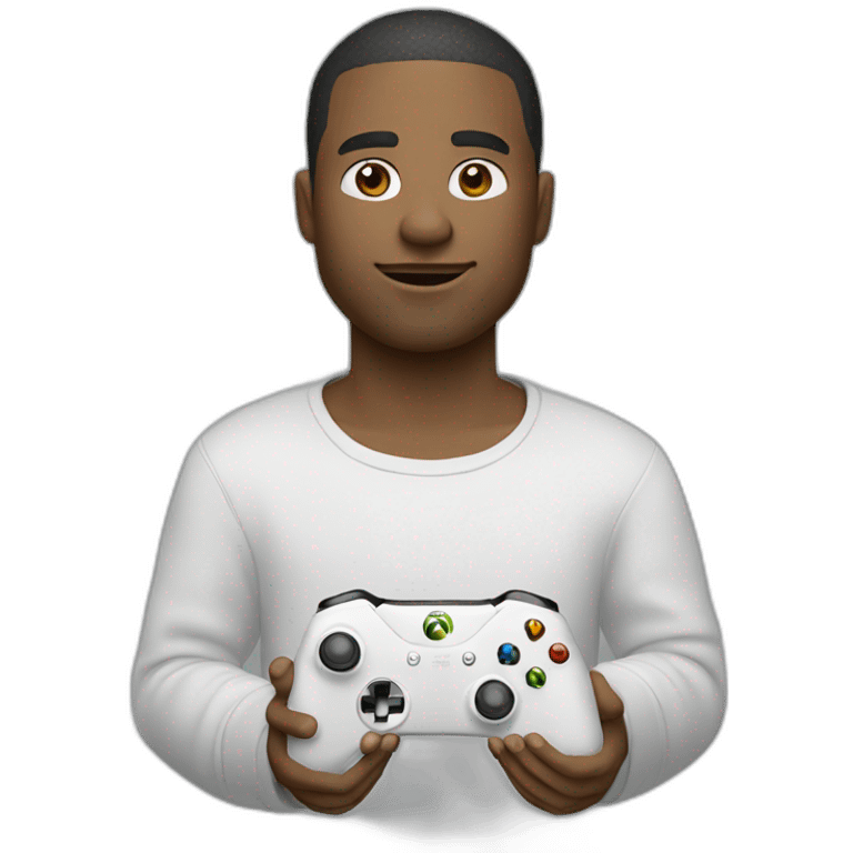 homme blanc qui joue à la Xbox emoji