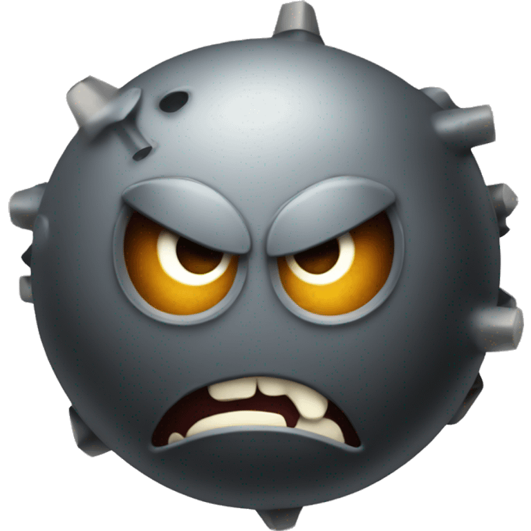 Cute angry bomb emoji