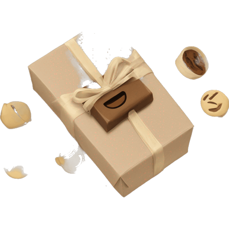 Coffee gift wrapped emoji