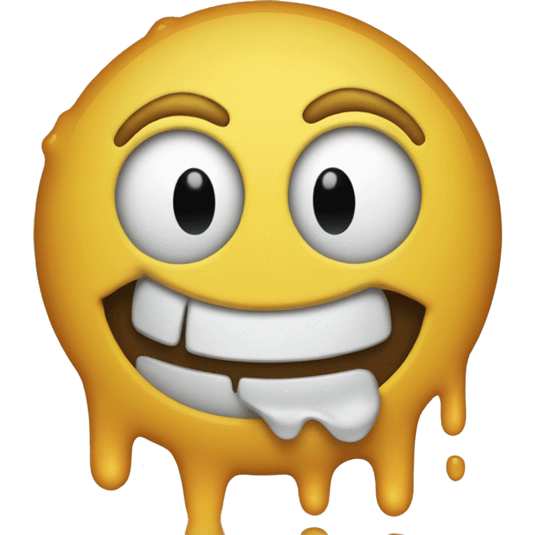 smiley emojy melting emoji