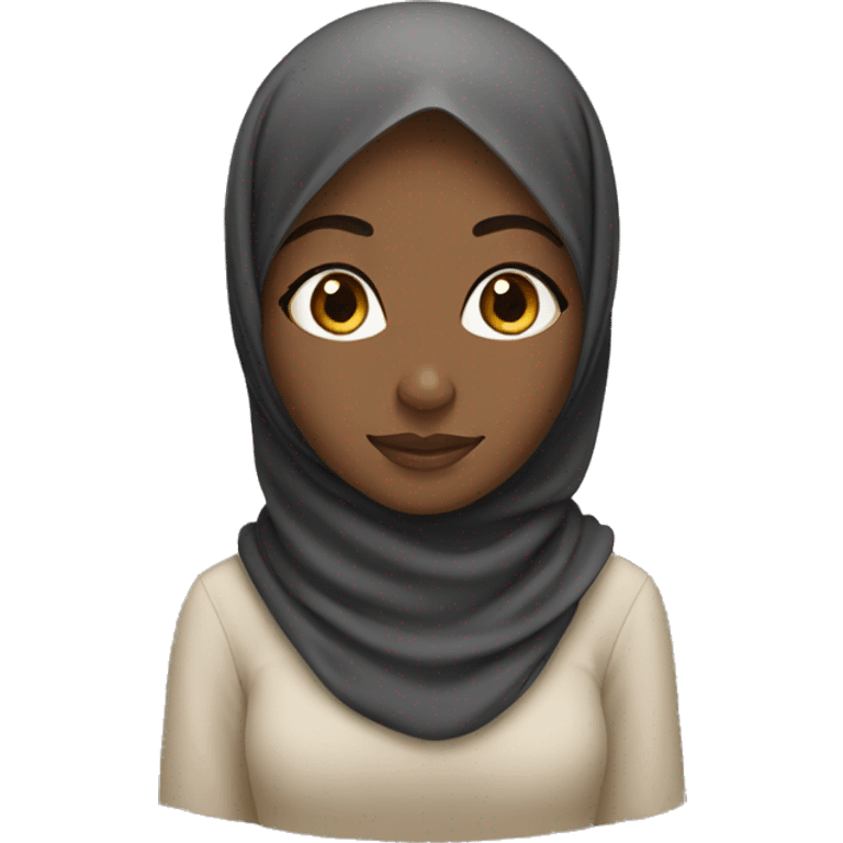 Muslim black girl in hijab  emoji