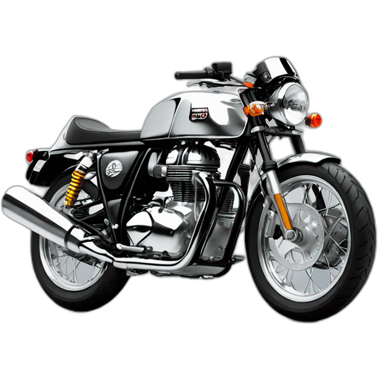 royal enfield continental gt in silver chrome emoji