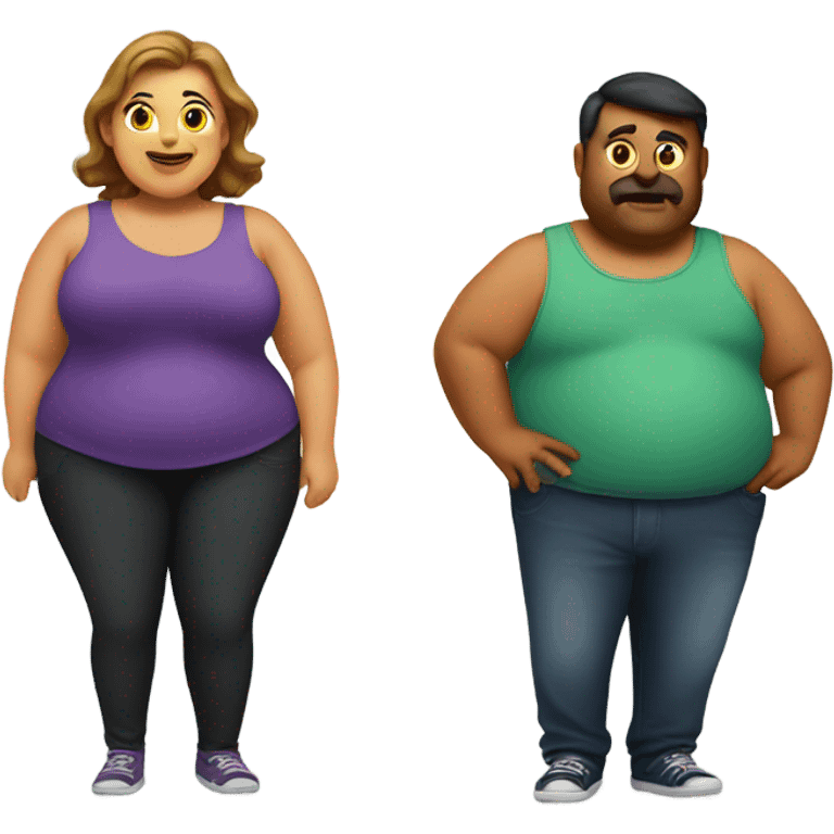 Fat couple emoji