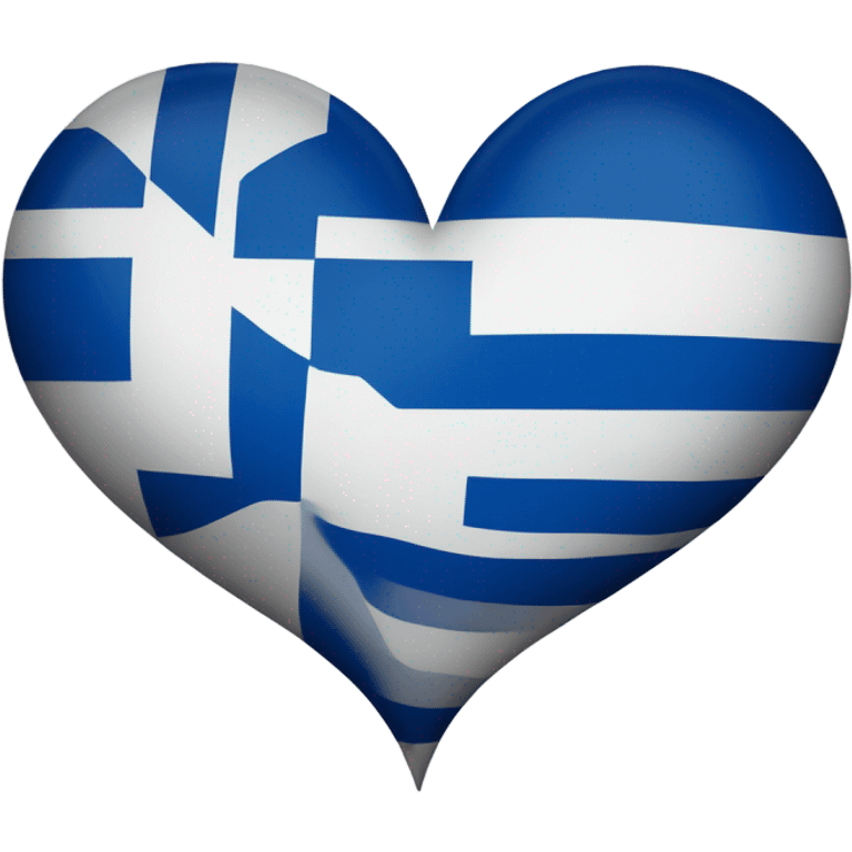 Greek flag with a heart emoji