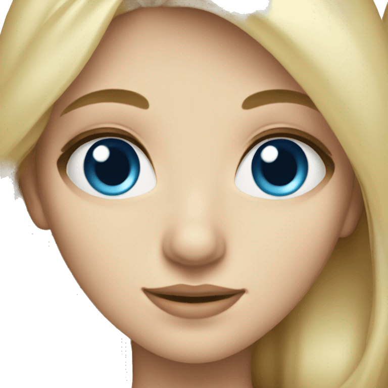 Irish blonde girl with blue eyes  emoji