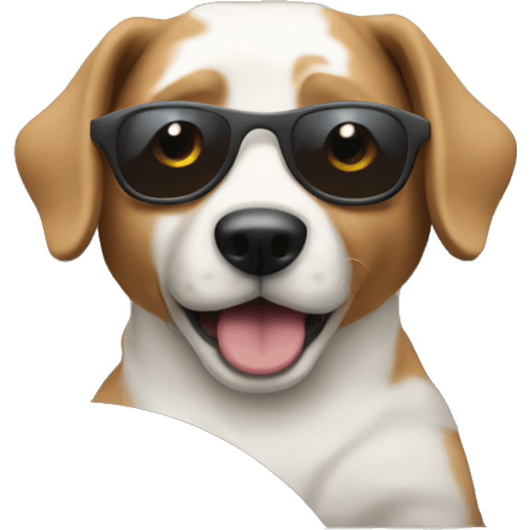 Blind dog driving emoji