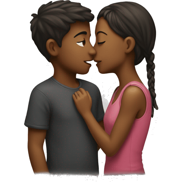 Kissing boy and girl emoji