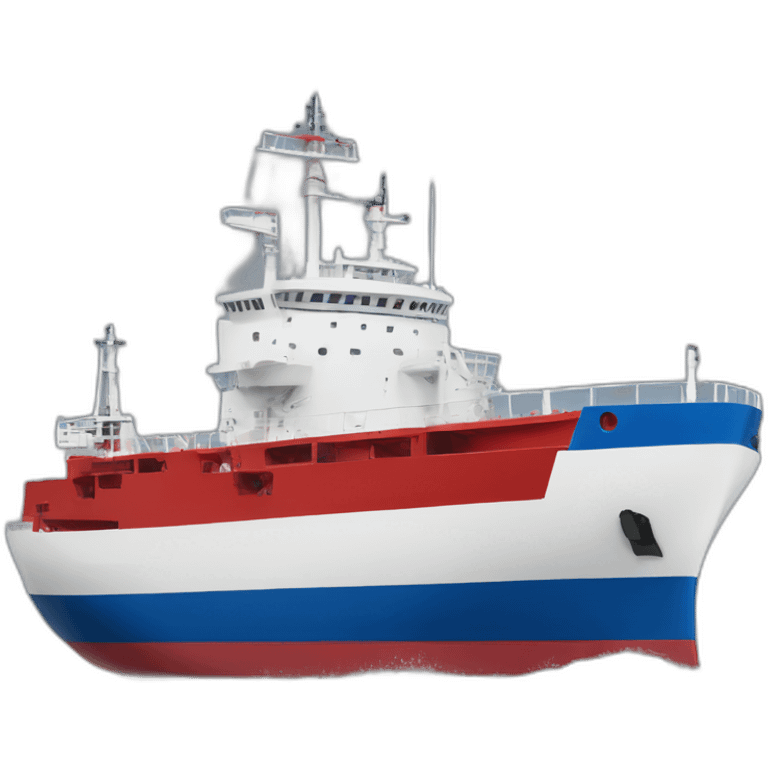 ship transport red blue white emoji