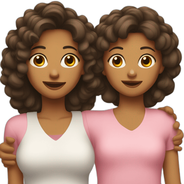 A snapshot of a mother and daughter emoji