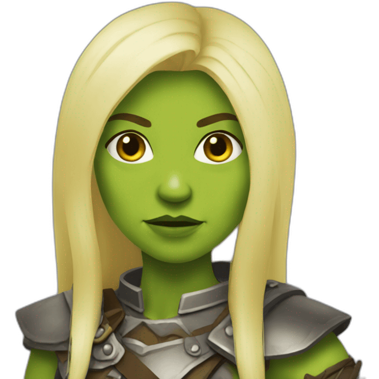 orc blonde warrior woman emoji