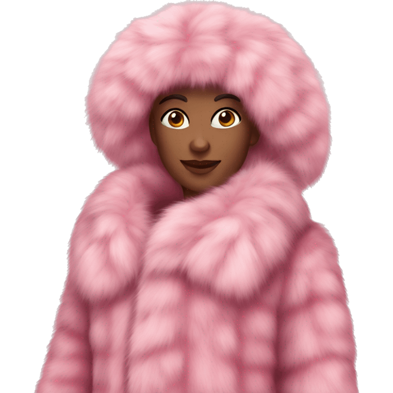 Luxurious Pink fur coat emoji