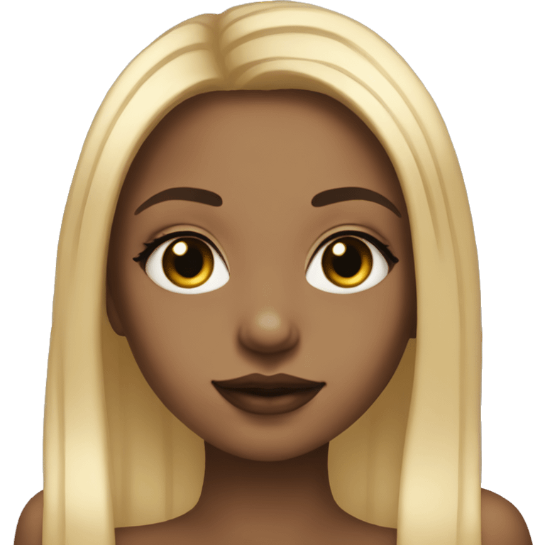 girl with black long hair, big lashes, gold hoop earrings, gold nose piercing emoji