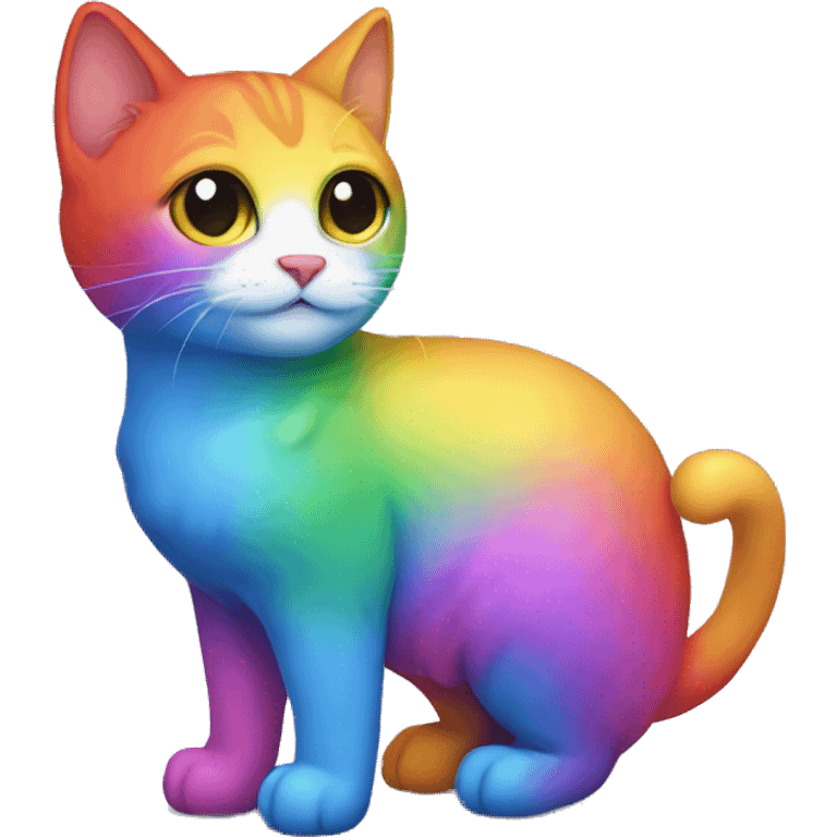 Rainbow cat emoji