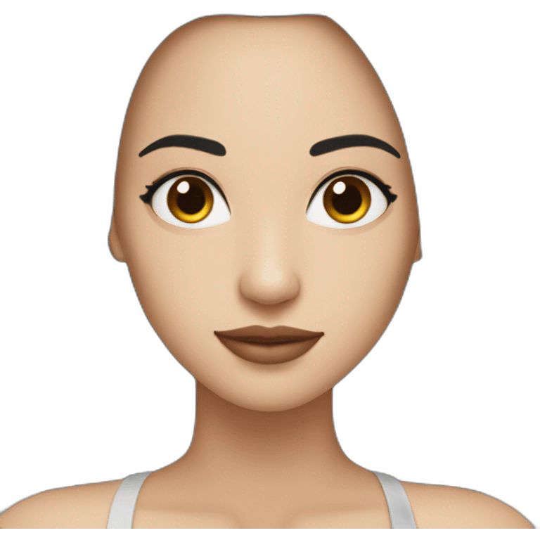 Fair skinned pretty woman with long straight black hair emoji