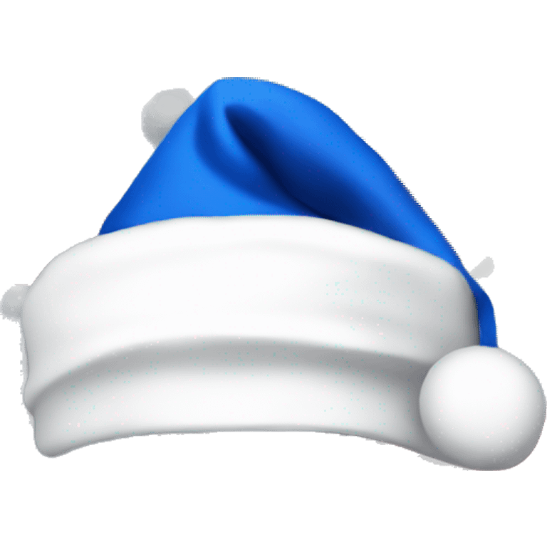 Red white and blue Santa hat emoji