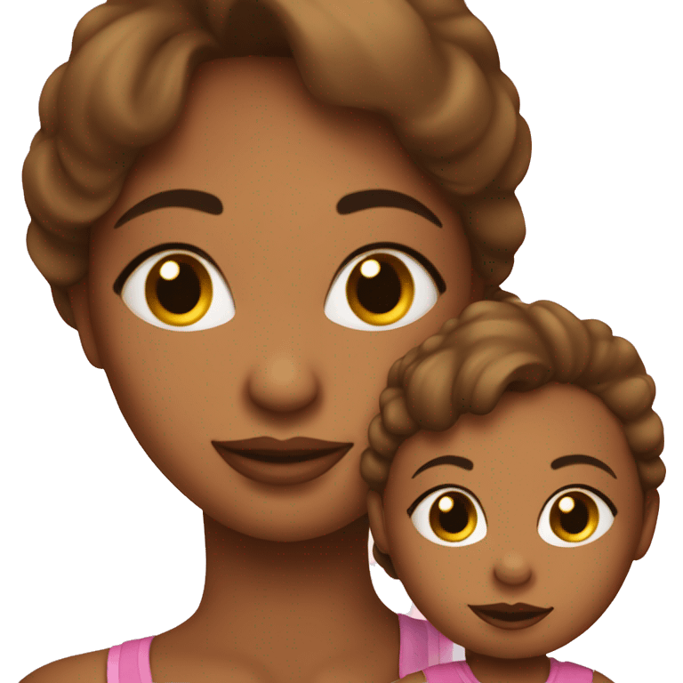 Mommy and baby girl  emoji