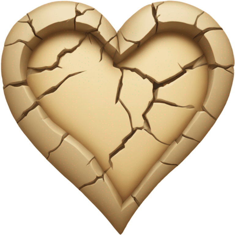 beige broken heart emoji