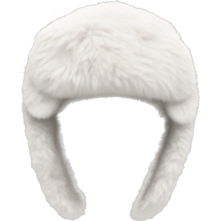 White fur ear warmer  emoji