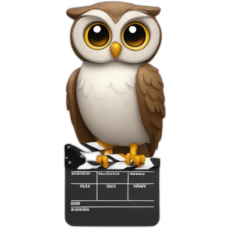 OWL ON A CLAPPERBOARD emoji