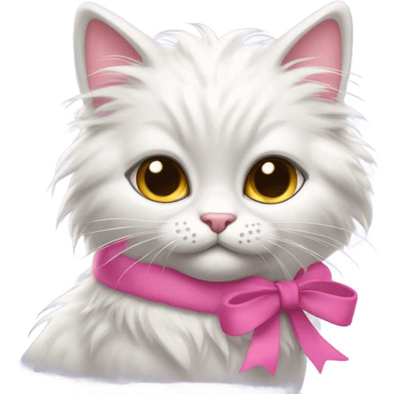 kitty with pink bow emoji