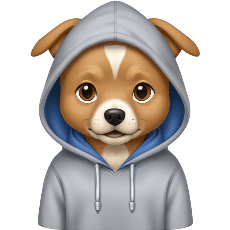 Dog with hoodie on emoji