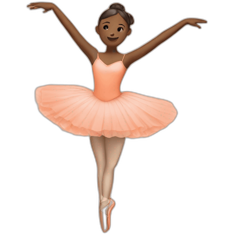 ballet in a peach emoji