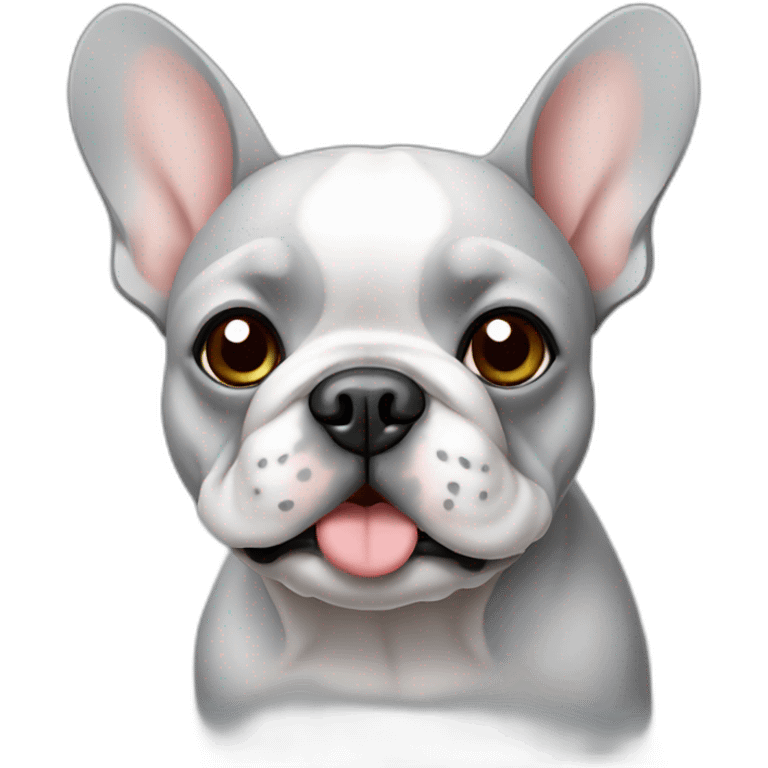 grey frenchie emoji