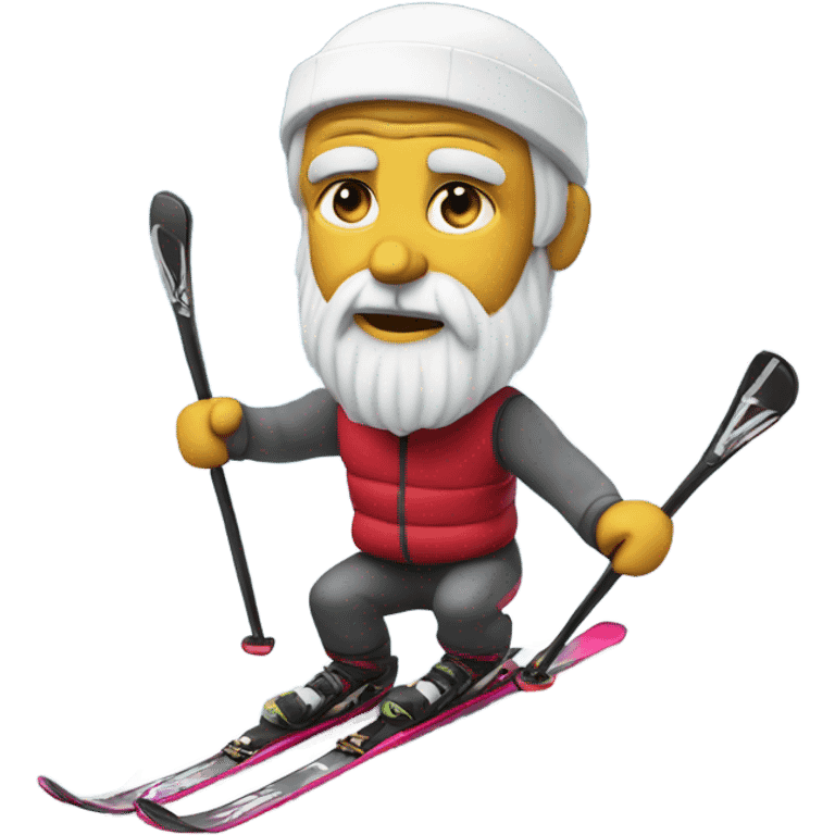 Socrates on mountain skis emoji