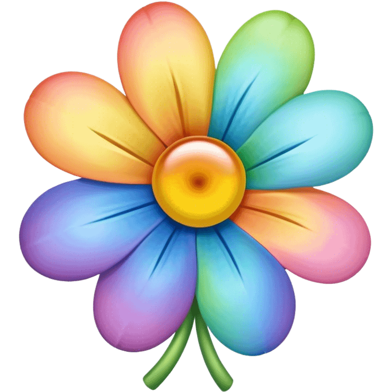 Pastel-Rainbow flower emoji