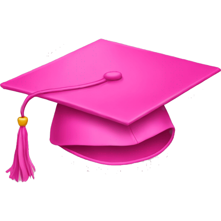 Pink graduation cap emoji