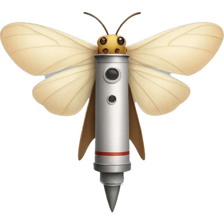 Moth on a rocket  emoji