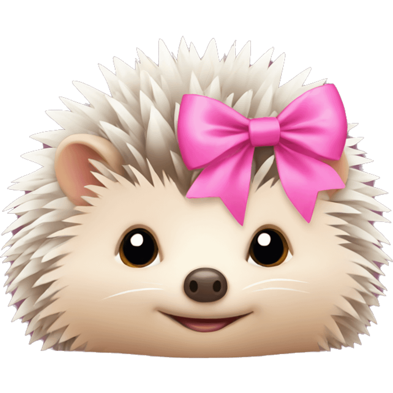 Hedgehog with pink bow  emoji