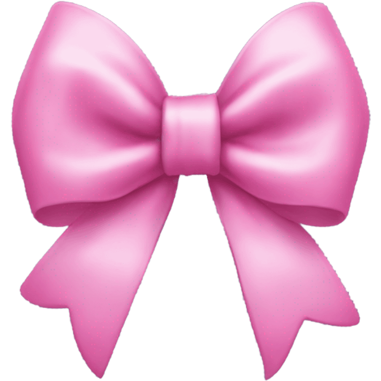 Coquette pink bow emoji