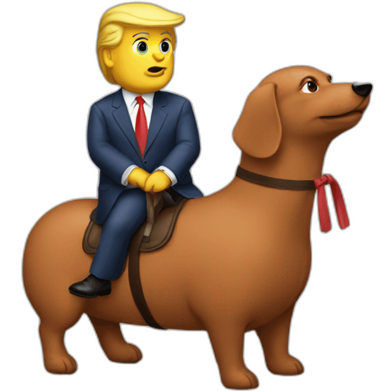 trump-riding-sausage emoji