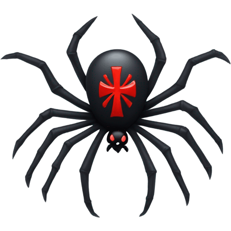 gothic spider with red cross emoji