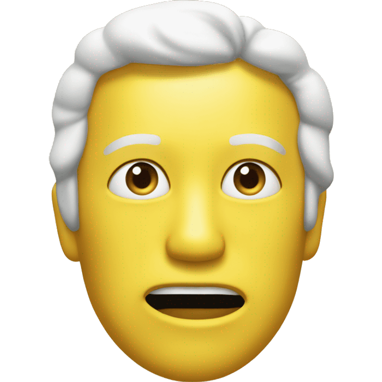 Classic yellow face emoji pointing to itself 👆 to represent 'me' or 'myself emoji